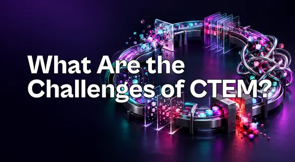 Abstract 3D illustration of a continuous CTEM workflow disrupted by bottlenecks, barriers, tangled paths, and fragmented data signals.