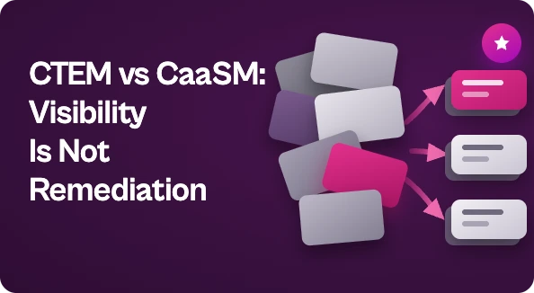 Diagram explaining the CTEM CaaSM difference in an exposure management program