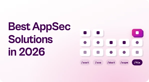 Chart comparing appsec solutions by category, including SAST, SCA, DAST, ASPM and remediation tools.